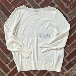 NWT Chico’s Pullover Sweater pointelle sleeves